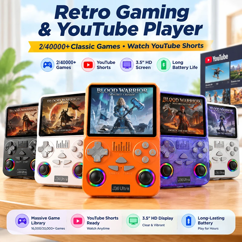 Gaming Console Youtube - NOWY 2/40000+ System Gier Retro Przenośna