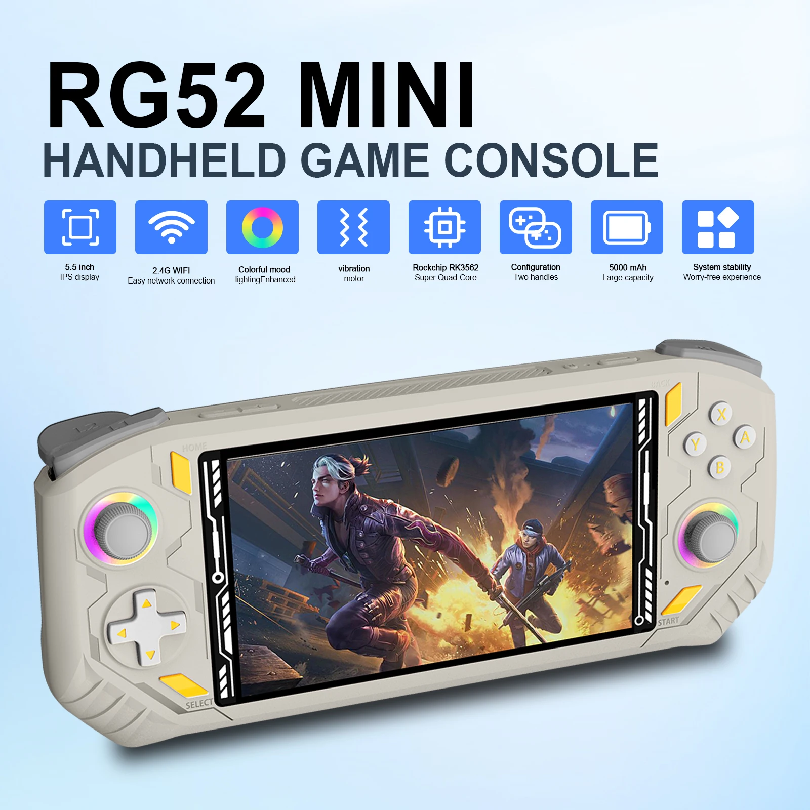 Gaming Console G90 - Konsola do gier przenośna RG52 MINI
