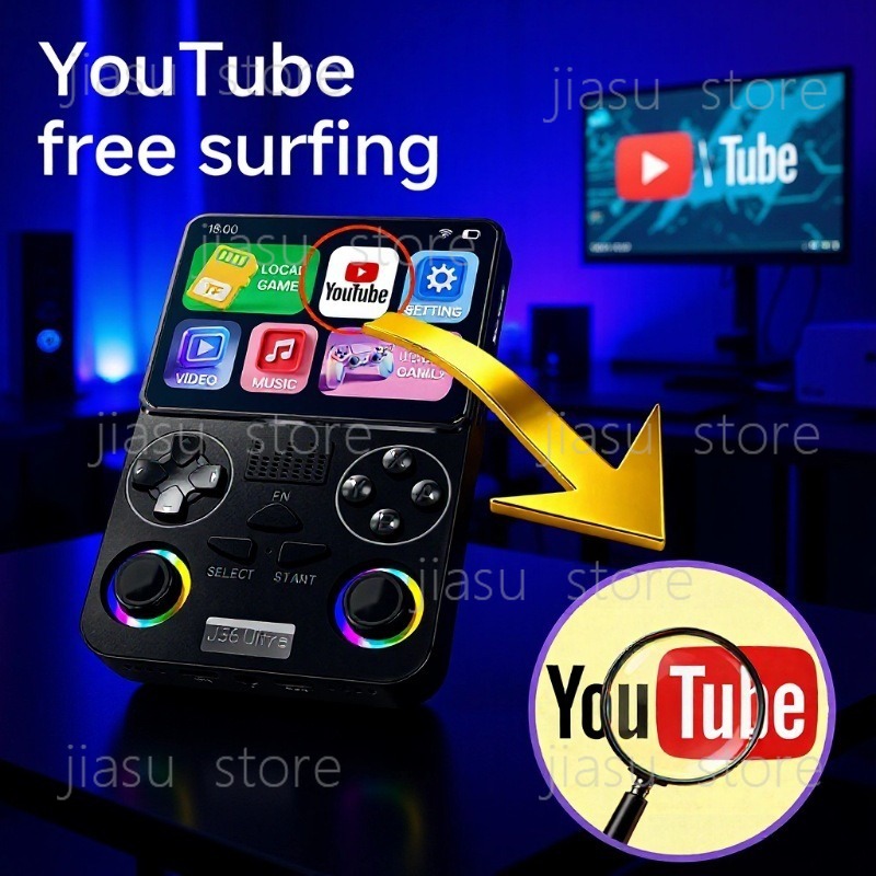 Handheld Gaming Console Youtube - Konsola do gier przenośna J36 Ultra