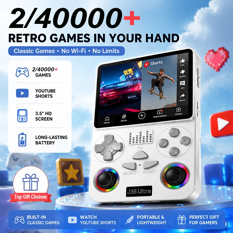 Gaming Console Youtube - J36 Ultra Przenośna Konsola do Gier