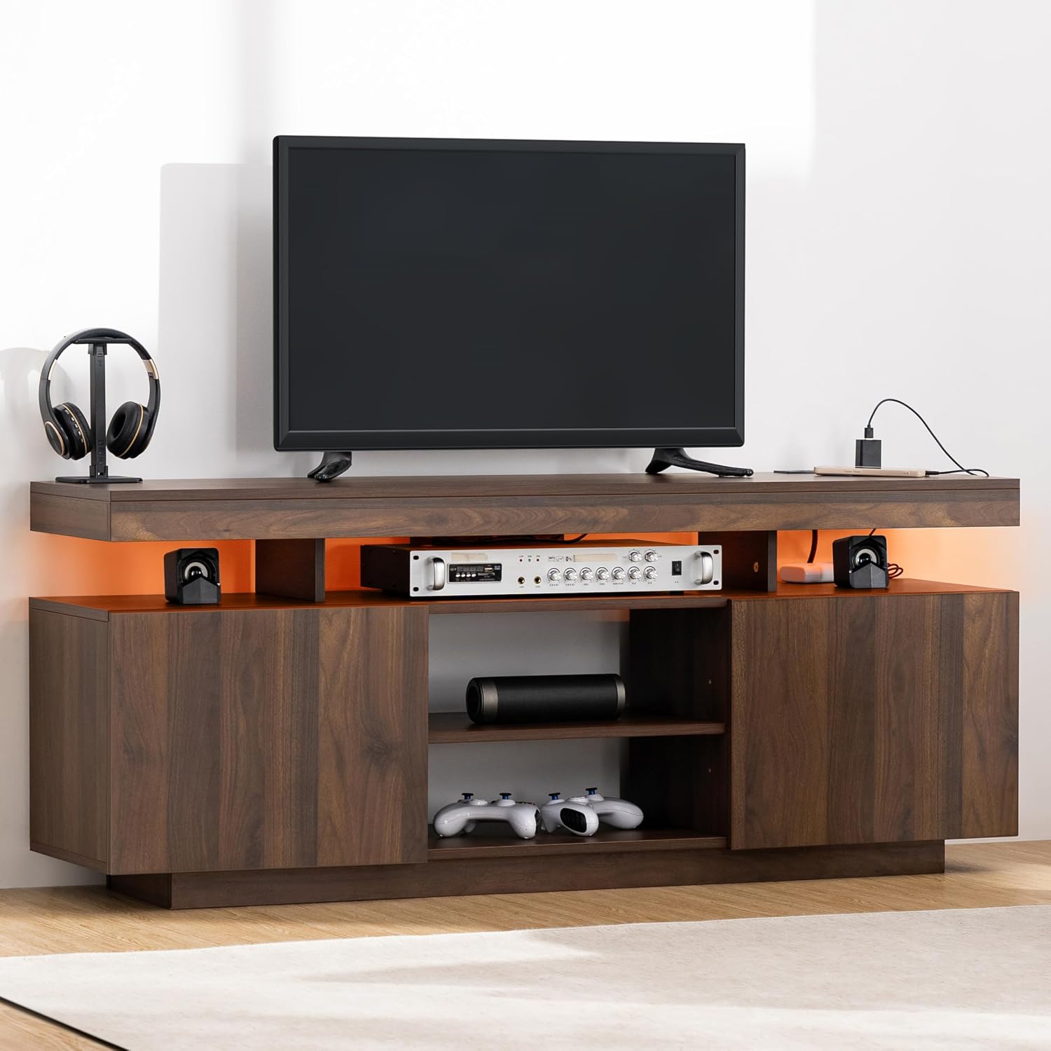 Gaming Console Tv Stand - Szafka pod telewizor LED z gniazdkami