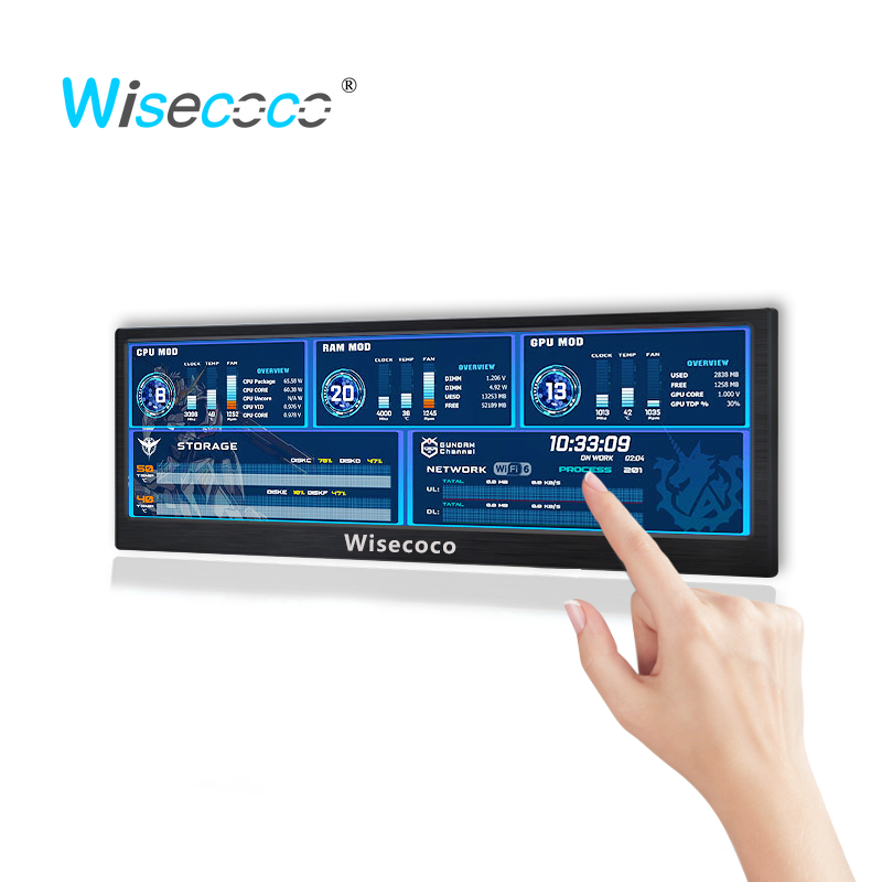 Gaming Console Car - Wisecoco 14-calowy przenośny monitor 4K 3840*1100