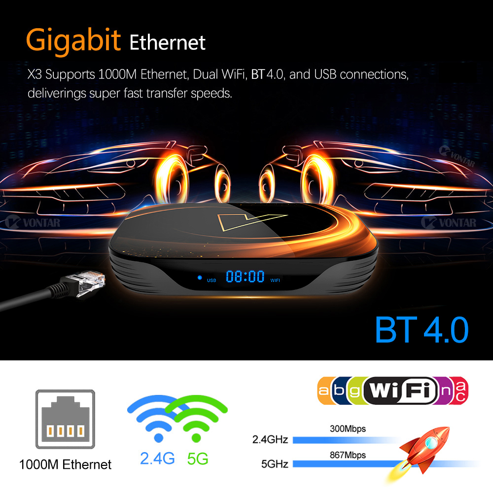 VONTAR X3 4GB 32GB 8K TV BOX A – Gaming Console Tv Stand recenzja i cena