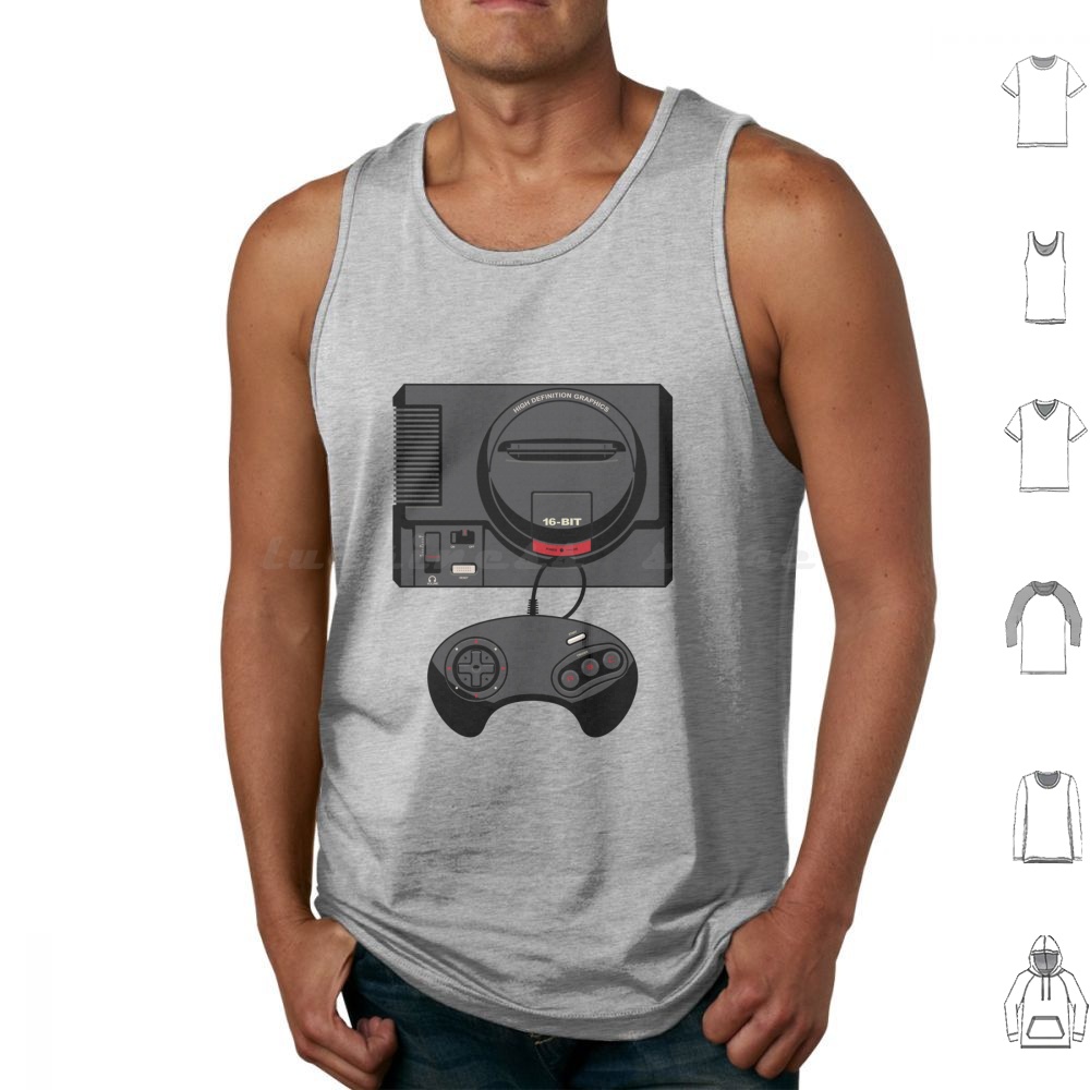 Retro Czarne Koszulki Bez Ręka – Gaming Console Genesis recenzja i cena