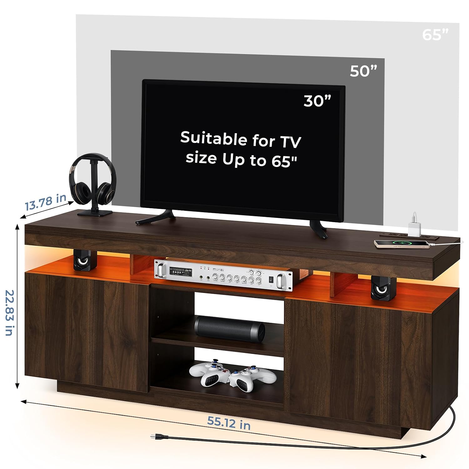 Szafka pod telewizor LED z gni – Gaming Console Tv Stand recenzja i cena