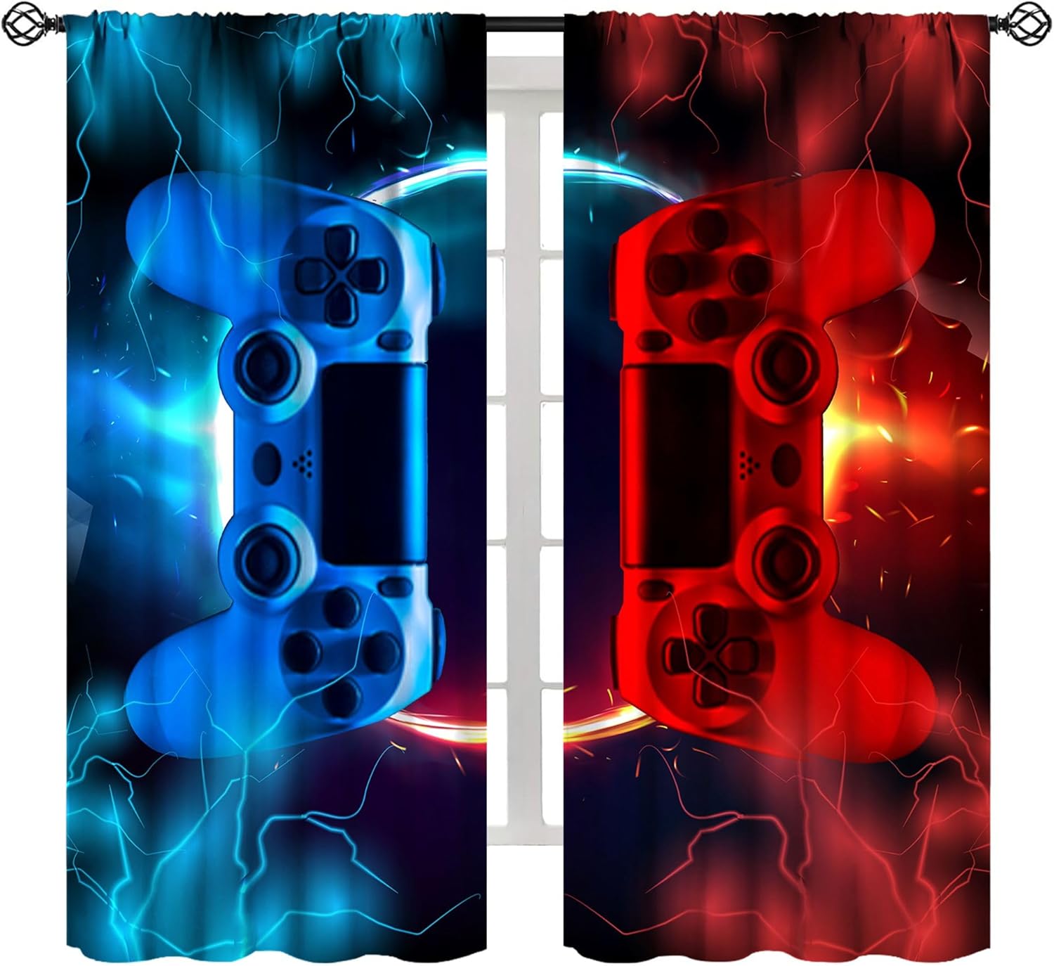 Zasłony Gamingowe Niebiesko-Cz – Gaming Console Youtube recenzja i cena